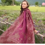 Maroon Embroidered 3 Piece Kurta Set for Women